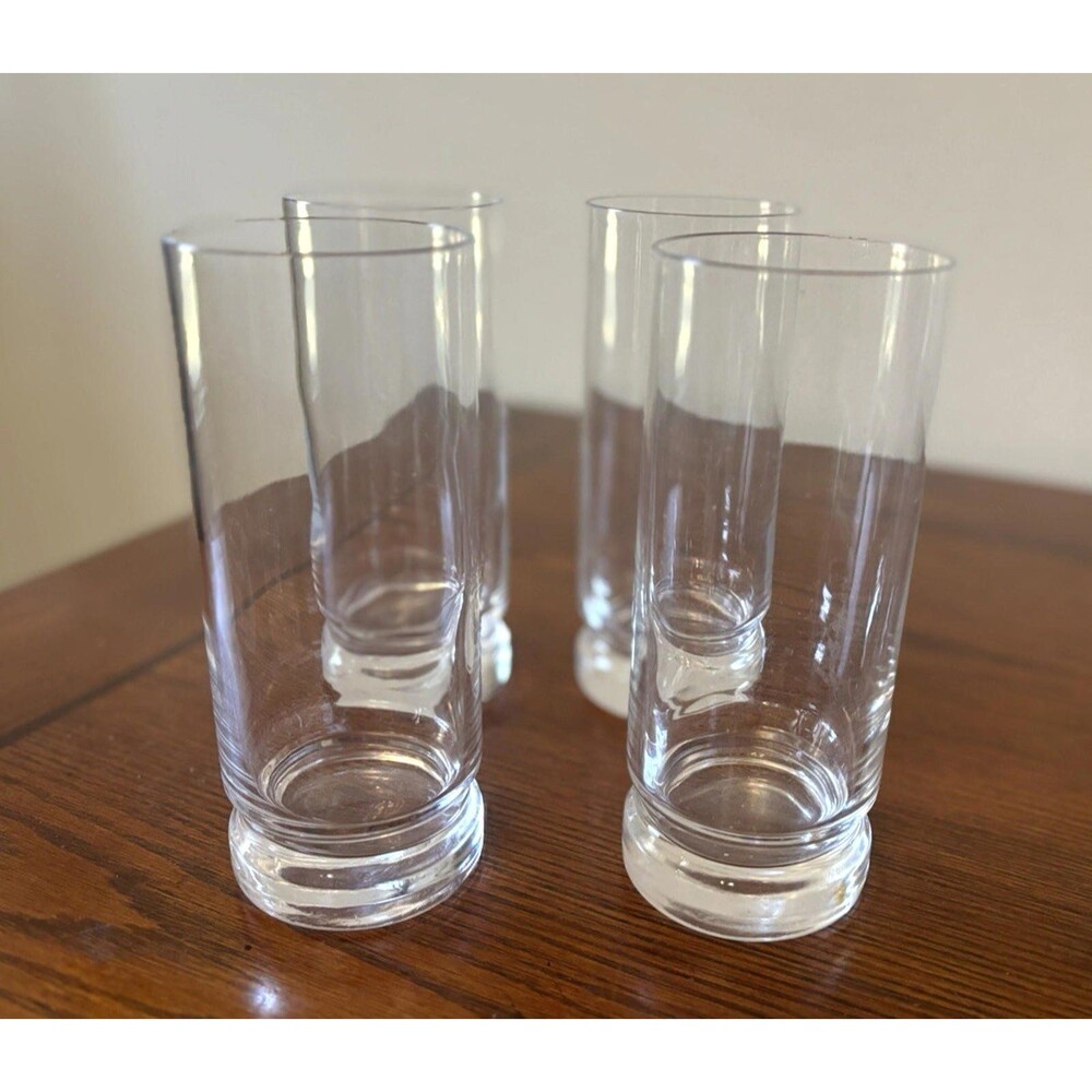 Vintage Clear Glass Barware 7" Set of 4
